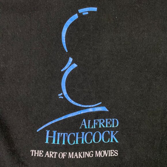 Vintage 90s Alfred Hitchcock The Art Of Making Movies T Shirt Men's Large Medium - Picture 2 of 6